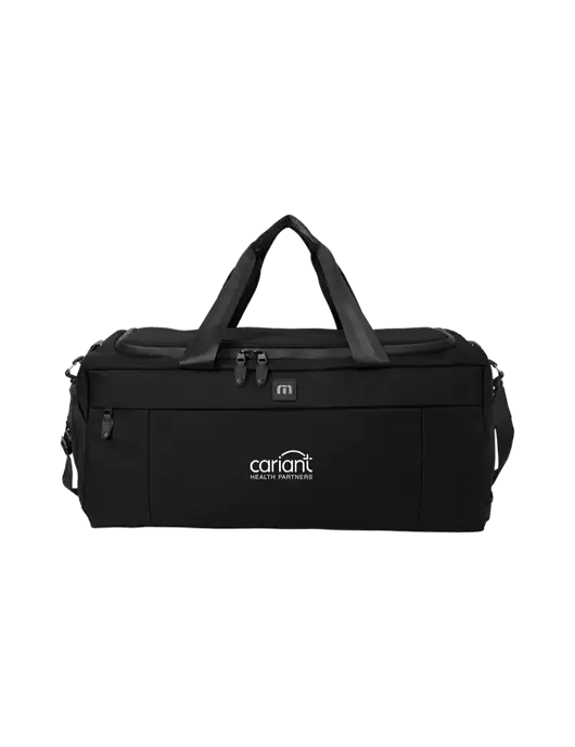 TravisMathew Black Duration Duffel w/Cariant Logo