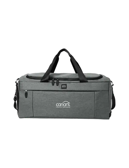 TravisMathew Dark Grey Heather Duration Duffel w/Cariant Logo