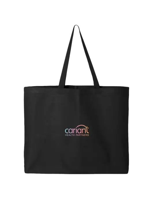 Sturdy Canvas Black Tote w/Cariant Logo