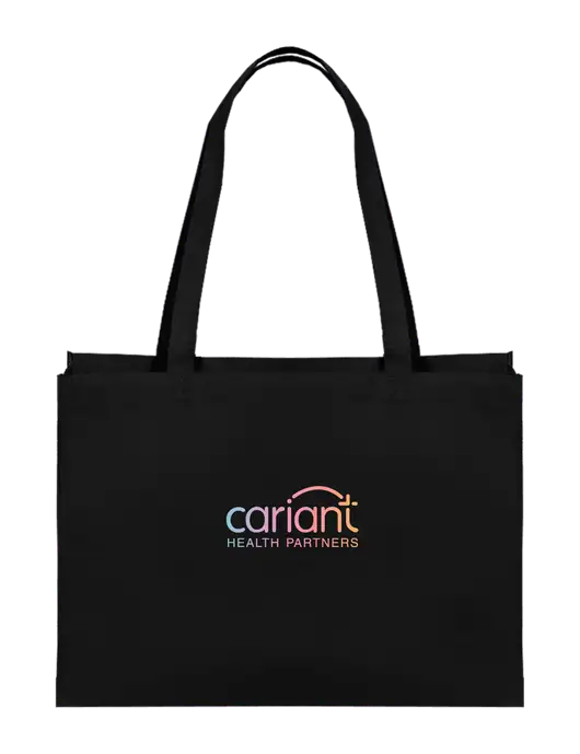 Eco Reusable Black Tote w/Cariant Logo