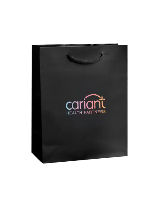Black Gift Bag Gloss 8x10 w/Cariant Logo
