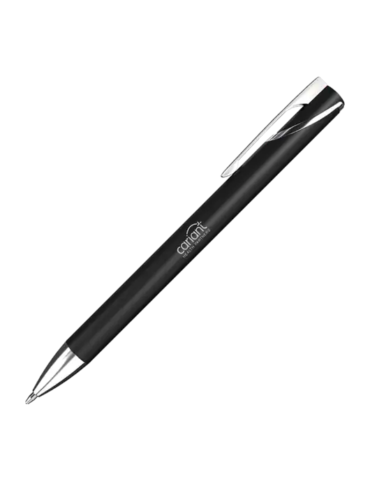 Black/Chrome HyperNova Ballpoint Pen - Black Ink w/Cariant Logo