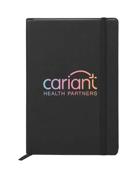 Neoskin Black Hard Cover Junior Journal, 3.75 x 5.625 w/Cariant Logo