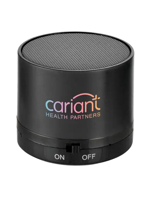 Black Cylinder Bluetooth Speaker w/Cariant Logo