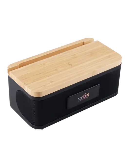 Bamblock Bamboo/Black Speaker & Charger w/Cariant Logo