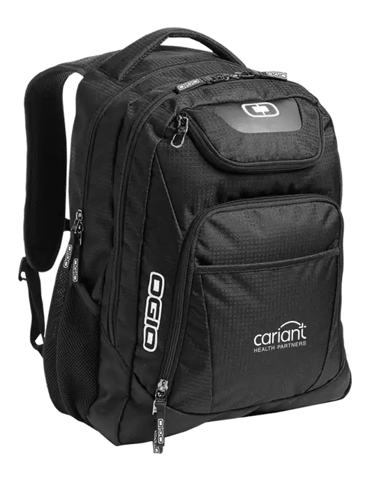 OGIO Black/Silver Excelsior Laptop Backpack w/Cariant Logo