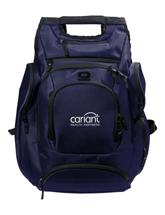 OGIO Navy Metro Ballistic Laptop Backpack w/Cariant Logo